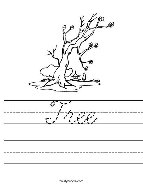 Cherry Blossom Tree Worksheet