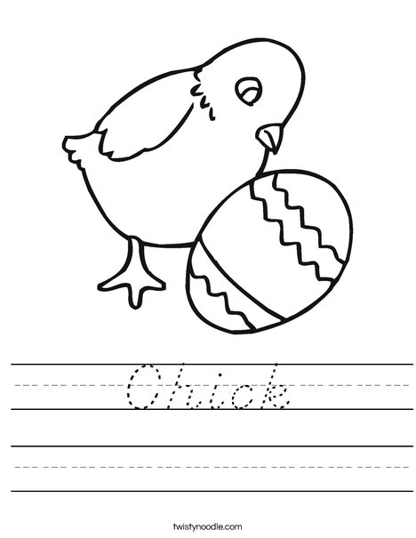 Chick and Egg Worksheet