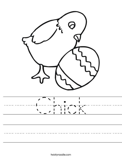 Chick and Egg Worksheet