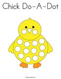 Chick Do-A-Dot Coloring Page