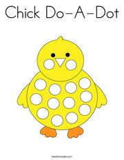 Chick Do-A-Dot Coloring Page