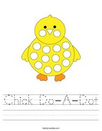 Chick Do-A-Dot Handwriting Sheet