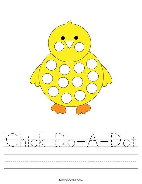 Chick Do-A-Dot Worksheet