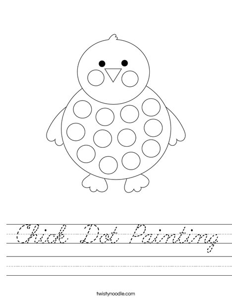 Chick Dot Painting Worksheet