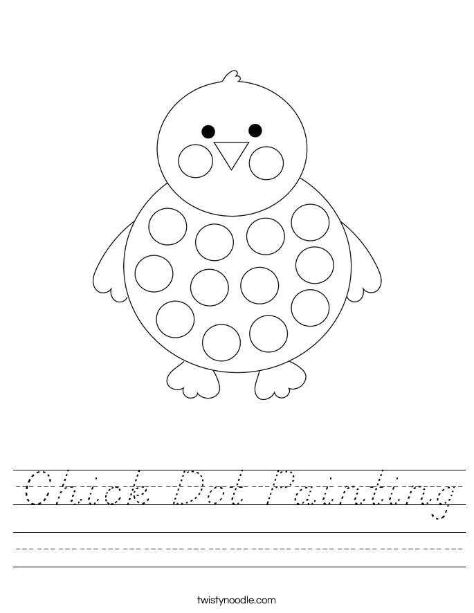 Chick Dot Painting Worksheet