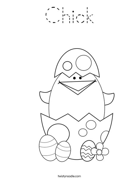 Easter Chick Coloring Page