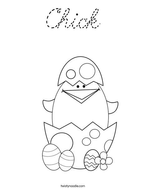 Easter Chick Coloring Page