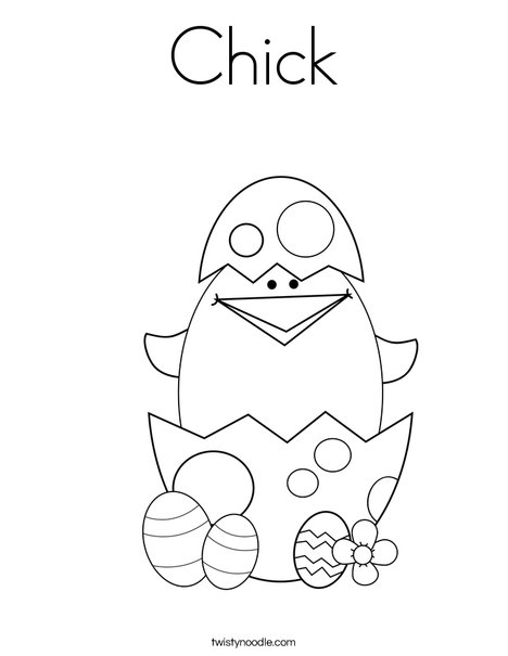 Easter Chick Coloring Page