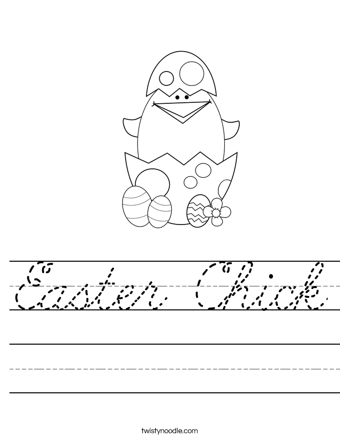 Easter Chick Worksheet