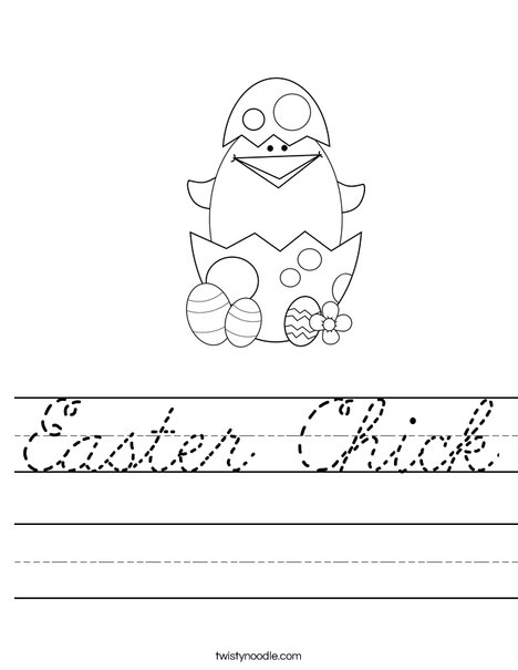 Easter Chick Worksheet