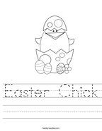 Easter Chick Handwriting Sheet