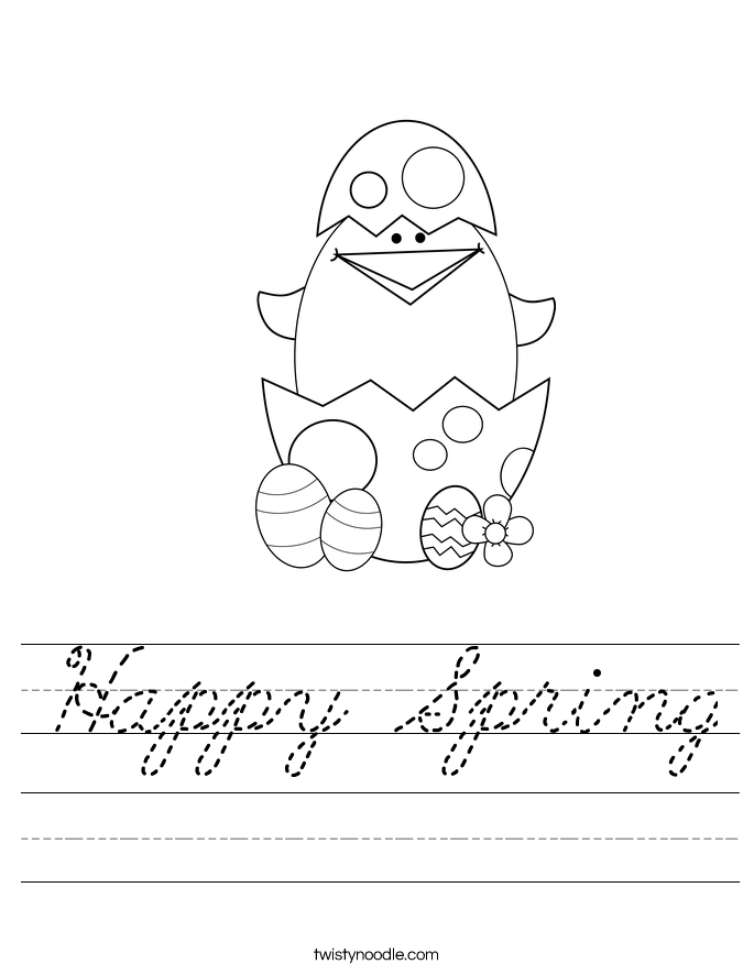 Happy Spring Worksheet