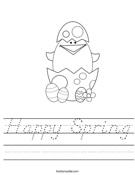 Easter Chick Worksheet