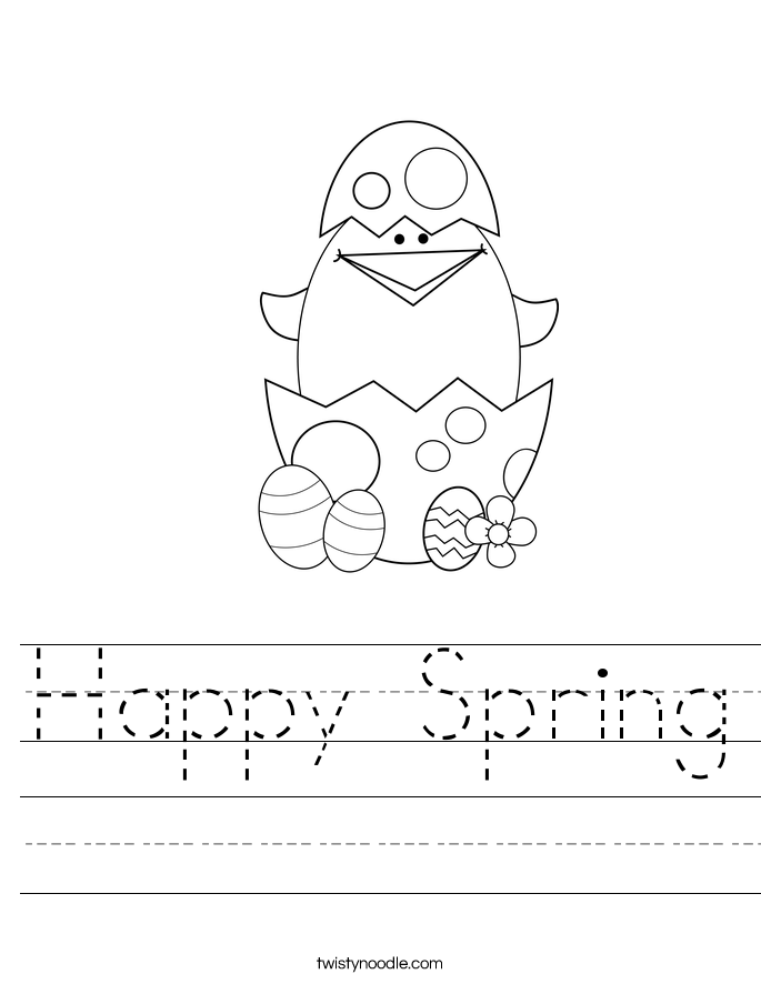 Happy Spring Worksheet