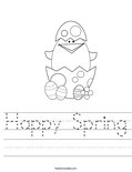 Happy Spring Worksheet