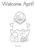 Welcome April! Coloring Page