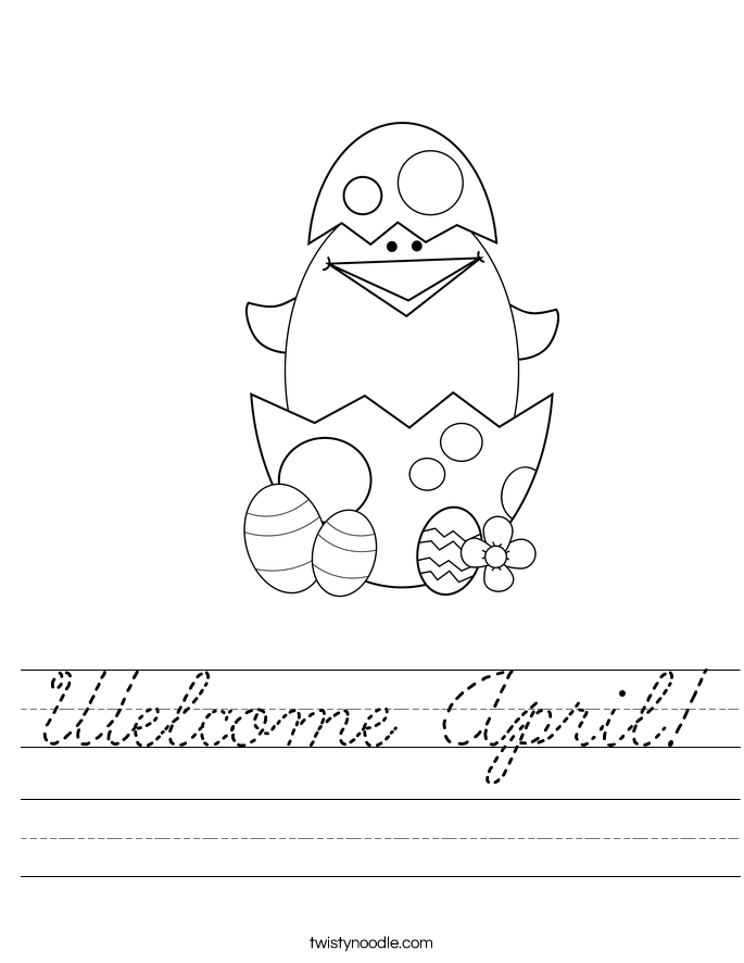 Welcome April! Worksheet