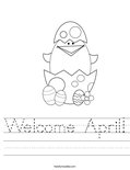 Welcome April! Worksheet
