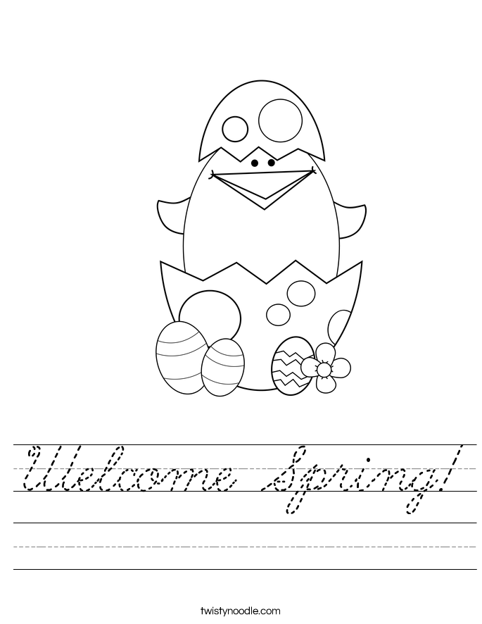 Welcome Spring! Worksheet