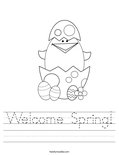 Welcome Spring! Worksheet