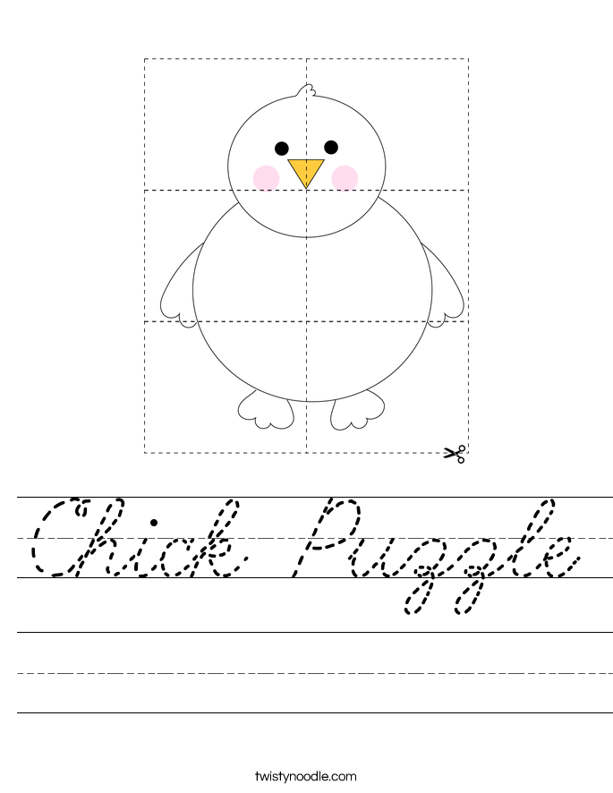 Chick Puzzle Worksheet