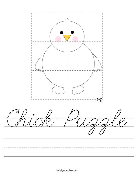Chick Puzzle Worksheet