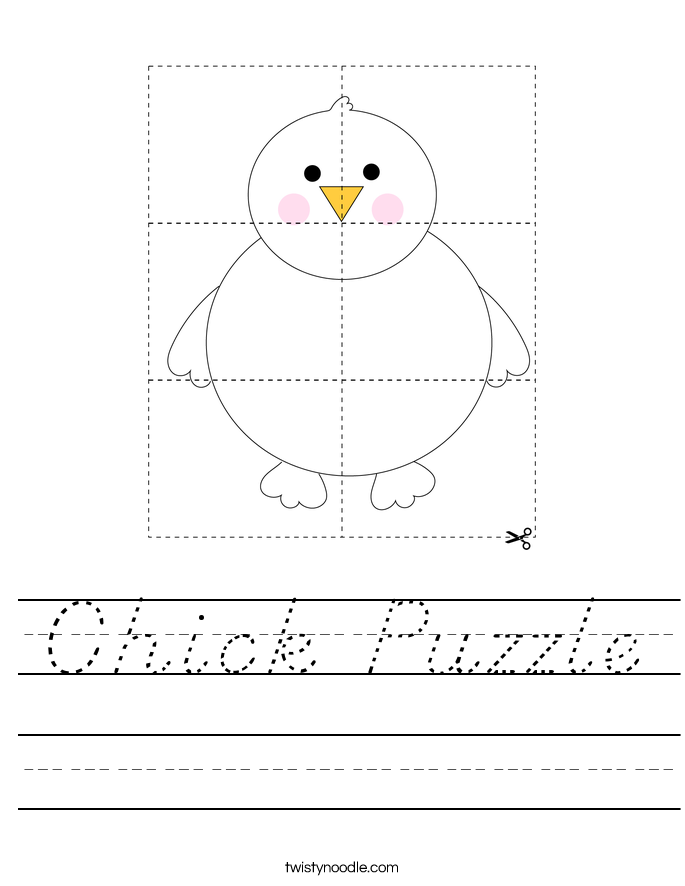 Chick Puzzle Worksheet