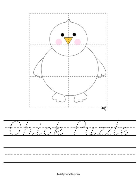 Chick Puzzle Worksheet