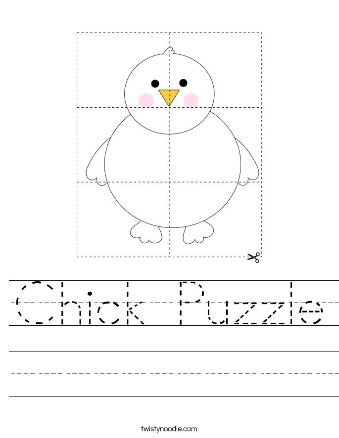Chick Puzzle Worksheet