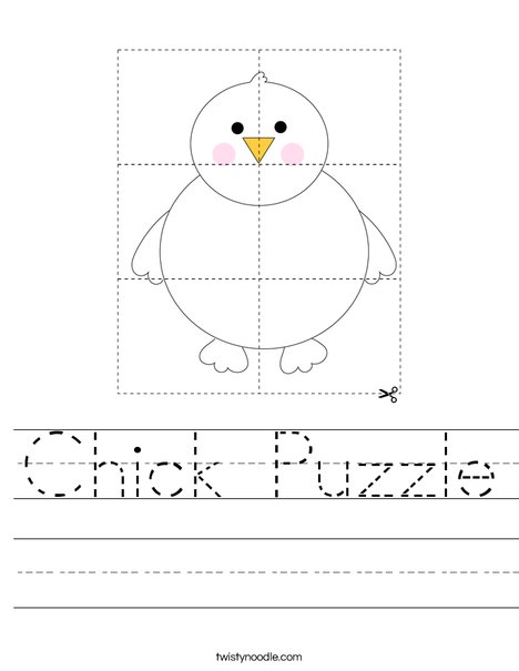 Chick Puzzle Worksheet
