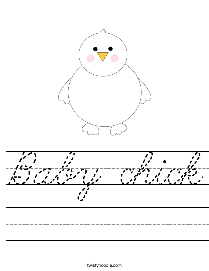 Baby chick Worksheet