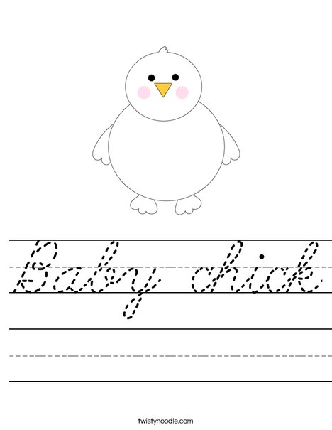 Chick Worksheet