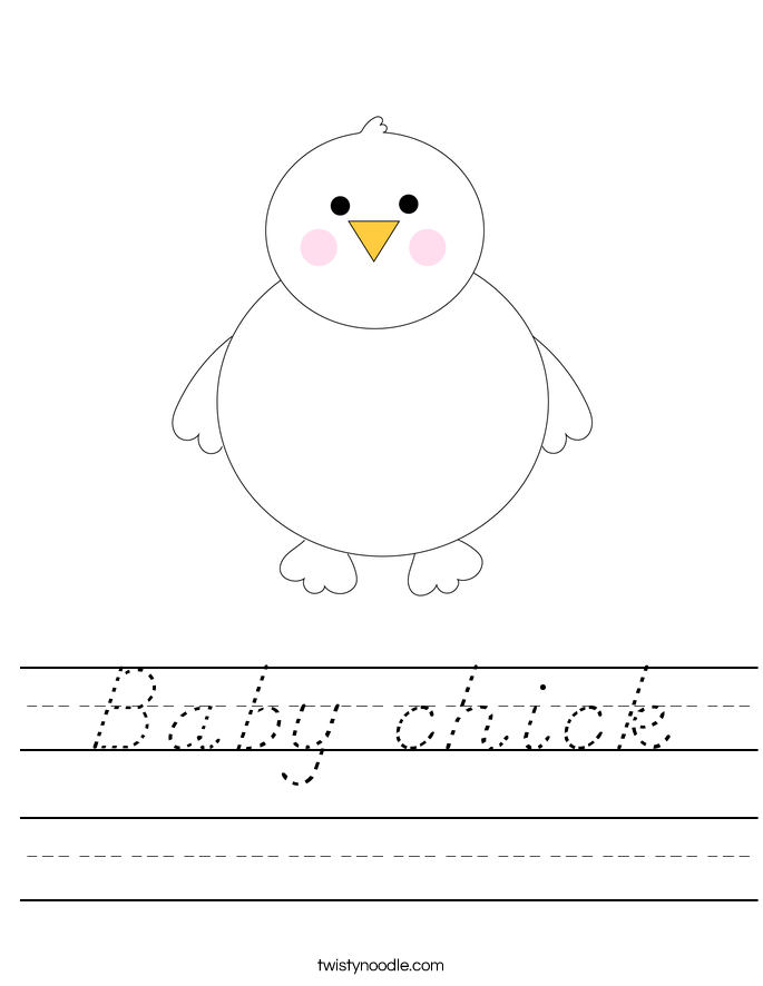 Baby chick Worksheet