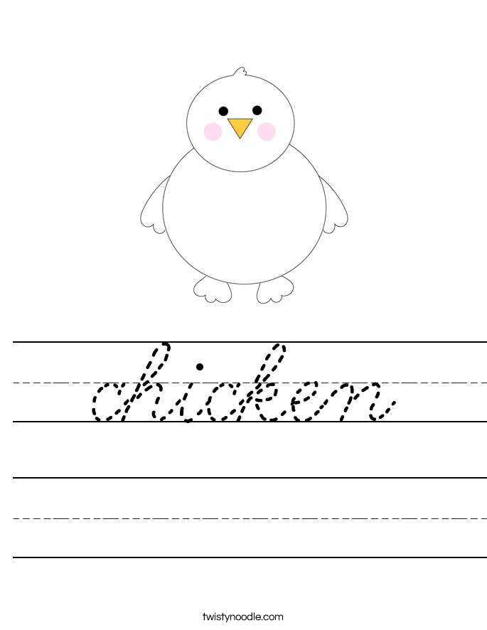 chicken Worksheet