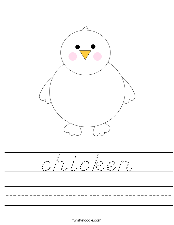chicken Worksheet