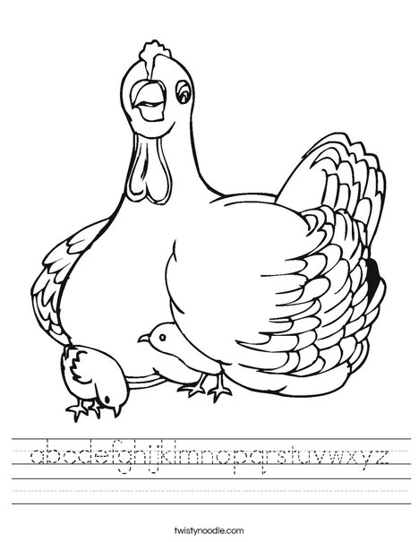 Chicken with Chicks Worksheet