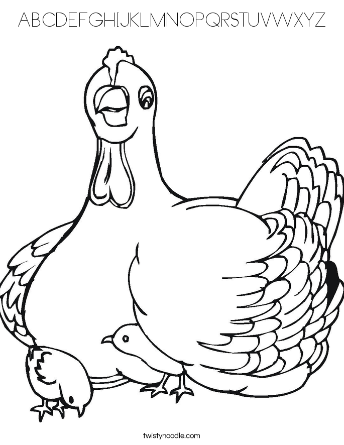 ABCDEFGHIJKLMNOPQRSTUVWXYZ Coloring Page