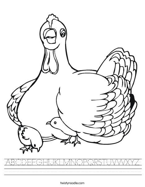 Chicken with Chicks Worksheet