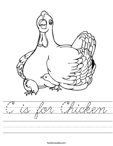 Chicken with Chicks Worksheet