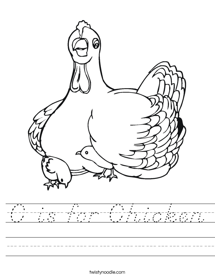 C is for Chicken Worksheet