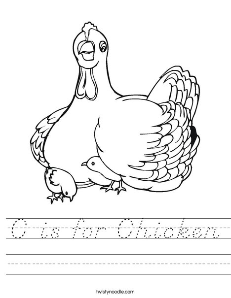Chicken with Chicks Worksheet