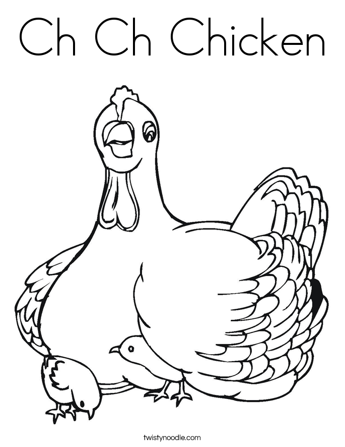 Ch Ch Chicken Coloring Page