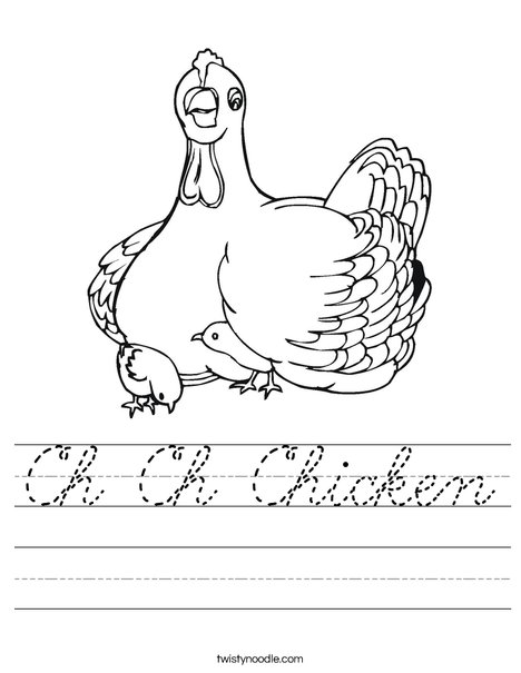 Chicken with Chicks Worksheet