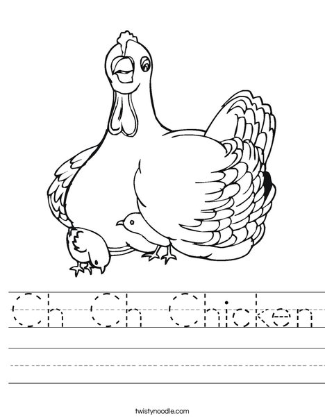 Chicken with Chicks Worksheet