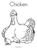 Chicken Coloring Page