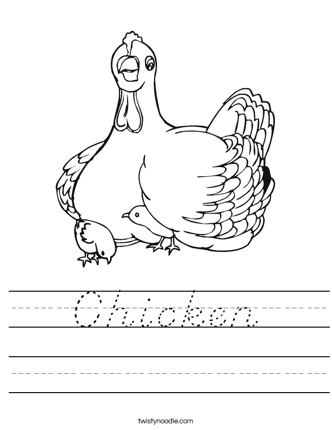 Chicken Worksheet