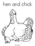 hen and chick Coloring Page