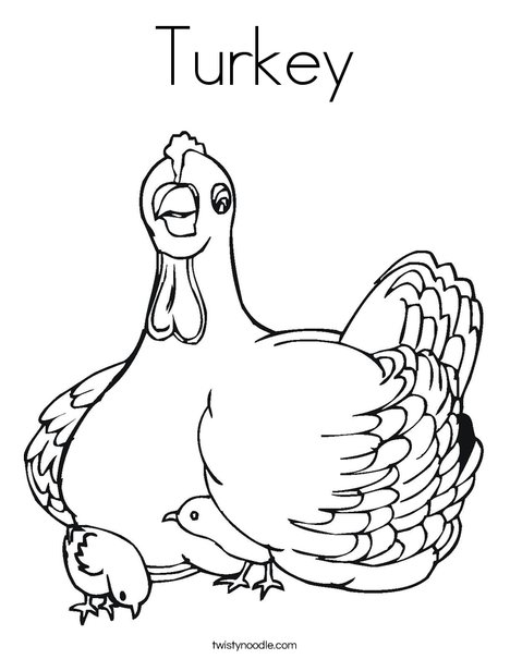 Chicken with Chicks Coloring Page