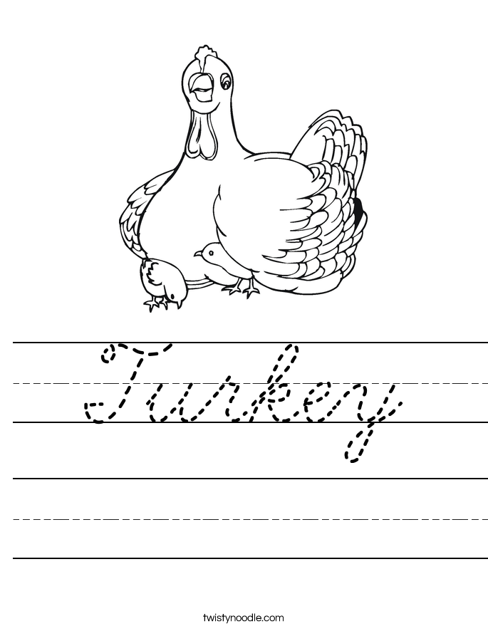 Turkey Worksheet