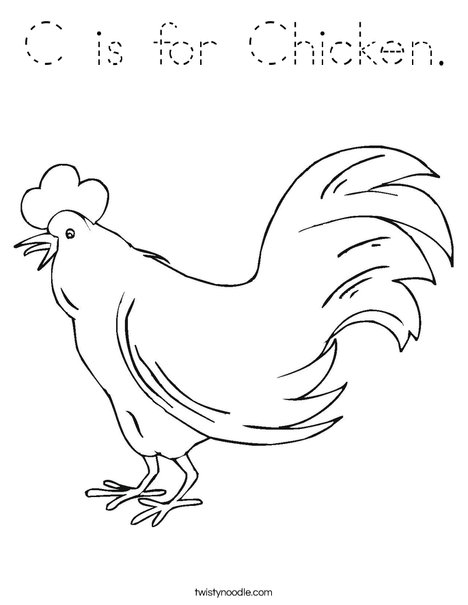 Chicken Coloring Page